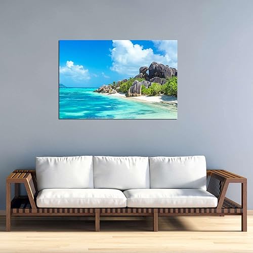 Miniatura 3 de Startonight Arte de pared de vidrio - Decoración de playa caribeña - Arte de vidrio acrílico templado 24 x 36 pulgadas