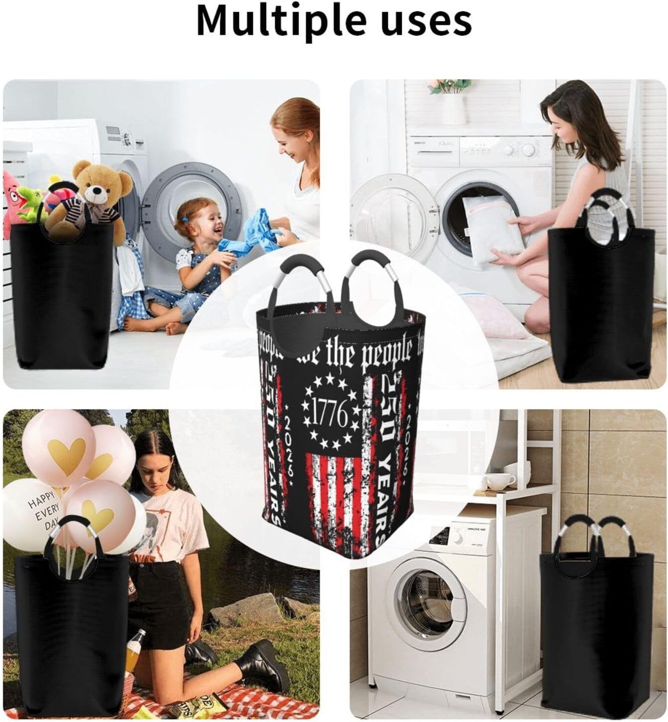 Freedom Legacy 250 Foldable Dirty Laundry Bag, Waterproof Oxford Fabric With Pe Board Base, 50l Capacity For Home & Travel