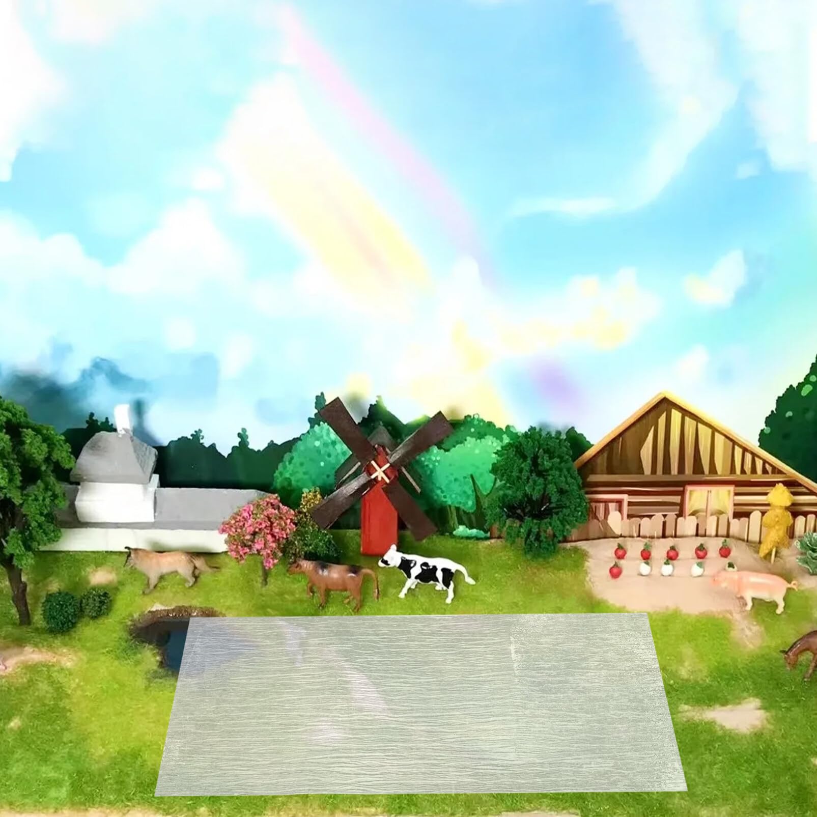 OHPHCALL Create Lifelike Models Turquoise Sandbox Sand Decorative Craft for DIY Projects