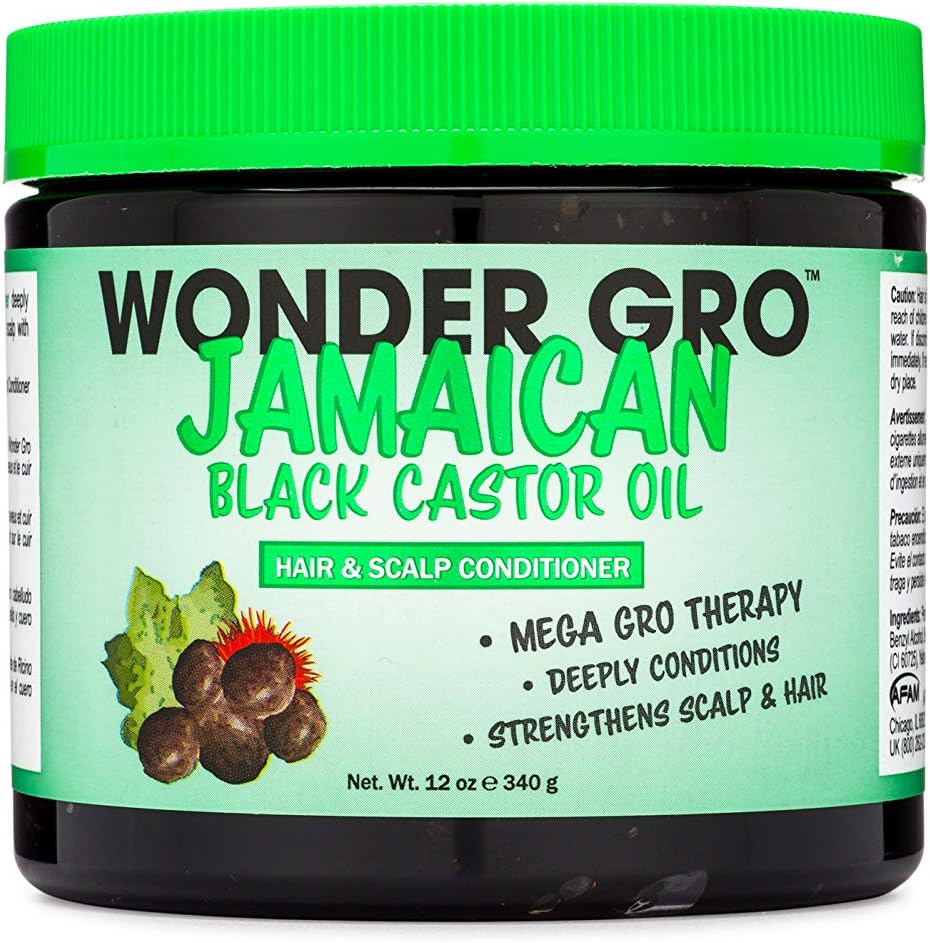 Wonder Gro Jamaican Black Carstor Oil Hair & Scalp Conditioner, 12Oz