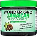 Jamaican Black Castor Oil Hair Grease Styling Conditioner, 12 fl oz - Great for Strengthening - Mega Hair Growth Therapy by Wonder Gro