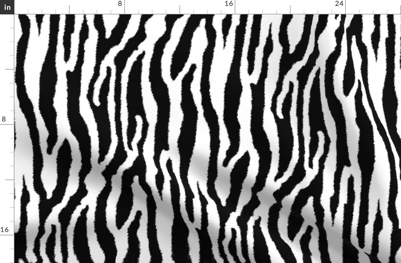 Spoonflower Fabric - Zebra White Tiger Stripes Horse Zoo Printed on Organic Cotton Sateen Fabric by The Yard - Sewing Quilting Apparel Home Decor