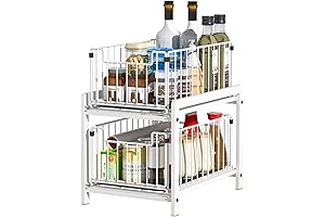 2 Tier Sliding Basket Drawer Organizer