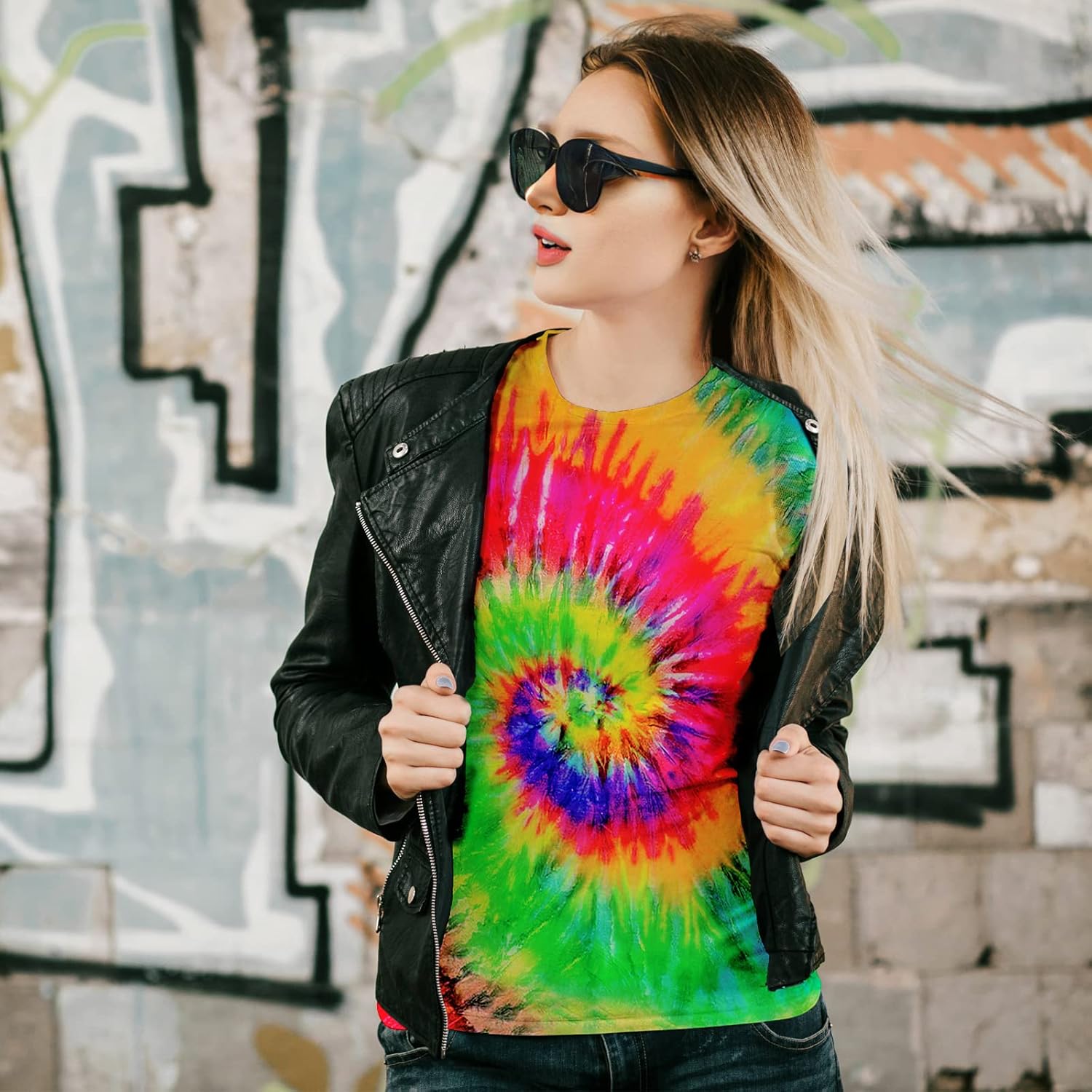 Unisex Retro Tie Dye Shirt for Men Women 70S 80S Hippies Senior Tie-Dye Tee Tshirt - Image 2