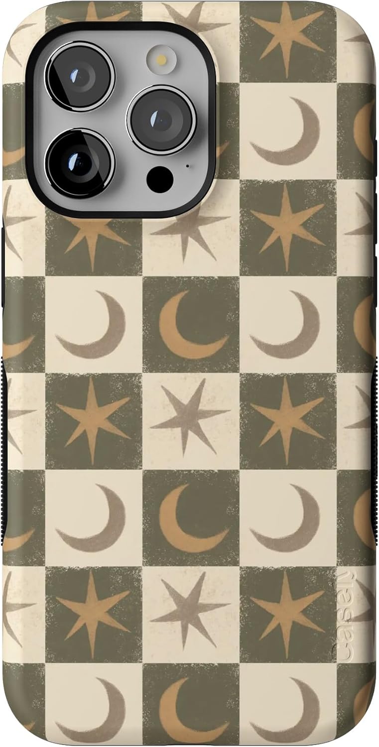 Casely iPhone 15 Pro Case | Mystic Moonstar | Green Celestial | Compatible with MagSafe | Bold Protective Design