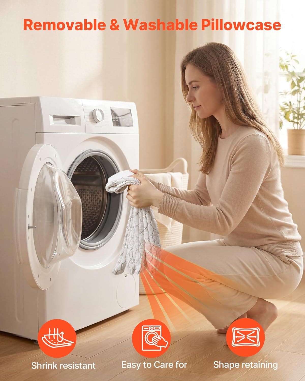 VEVOR Original Adjustable Pillow, Queen Size Bed Pillows for Sleeping, Cross Cut Memory Foam Pillows, Medium Firm Back, Stomach and Side Sleeper Cold Pillow with Removable Washable Cover