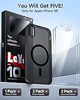 Vista 2 de LeYi Funda para iPhone XR: con protector de pantalla X2 + 2 funda para cámara [compatible con MagSafe] Funda protectora magnética i iphoneXR