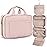 BAGSMART Toiletry Bag Travel Bag with Hanging Hook, Water-resistant Makeup Cosmetic Bag Travel Organizer for Accessories, Shampoo, Full-size Container, Toiletries (Light Pink, Medium)