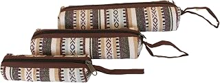 manakamana Hemp Boho Pouch - Set combo of 3,Travel Organizer Case with Wrist Strap | Eco-Friendly Storage Bag for Accessories, Cables, Pens, Makeup & Everyday Carry