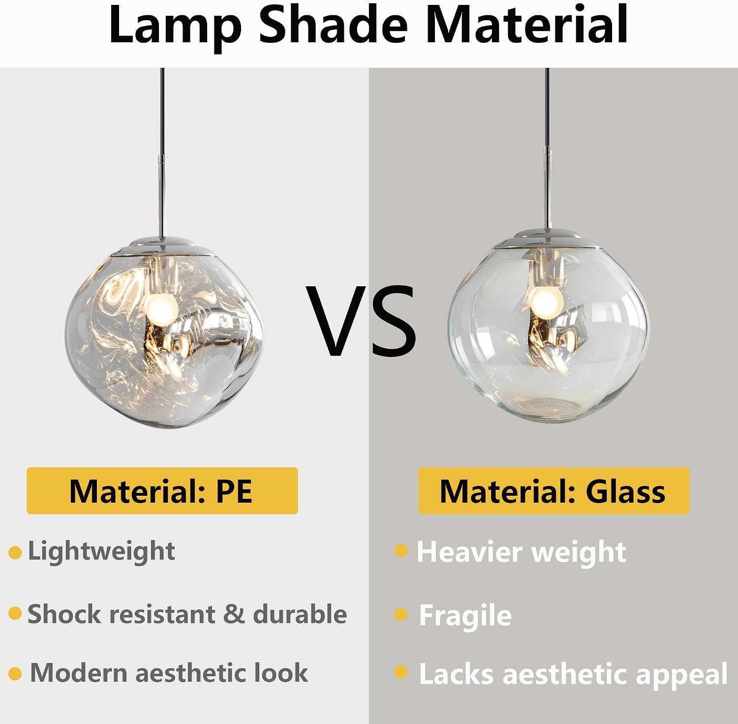 Plug in Pendant Light, Hanging Light with Plug in Cord Dimmable Switch,Large Globe Pendant Lights Mid Century Kitchen Island Hanging Light Fixtures Bedroom Living Dining Room Bar Chrome 7.9 inch 14FT