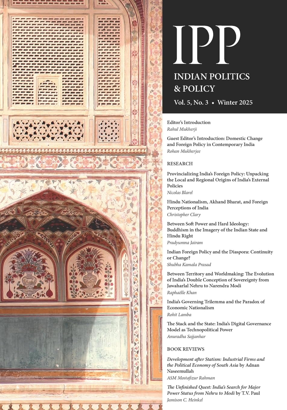 Indian Politics & Policy: Vol 5, No. 3, Winter 2025
