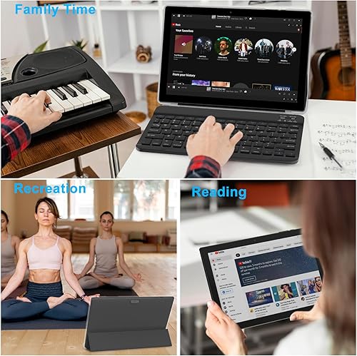 Miniatura 7 de Tablet Android 14, tableta 2 en 1 de 10.1 pulgadas con procesador Octa-Core, 8GB RAM+64GB+1TB Expand, batería de larga duración, WiFi 2.4G/5G, BT,