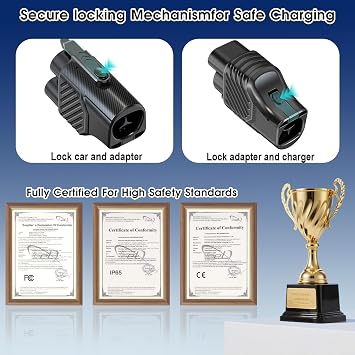 【2026】 Upgraded for NACS to CCS Adapter, [Max 500A 1000V] Fast Charge for Tesla Supercharger to CCS1 Charger Adapter, CCS1 Electric Vehicle Charging Compatible with Tesla Superchargers