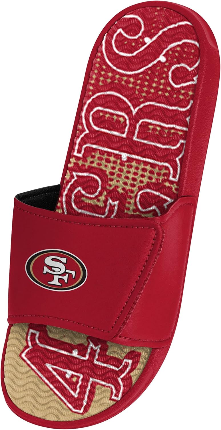 FOCO Mens NFL Team Logo Sport Shower Gel Slide Flip Flop Sandals : Sports & Outdoors