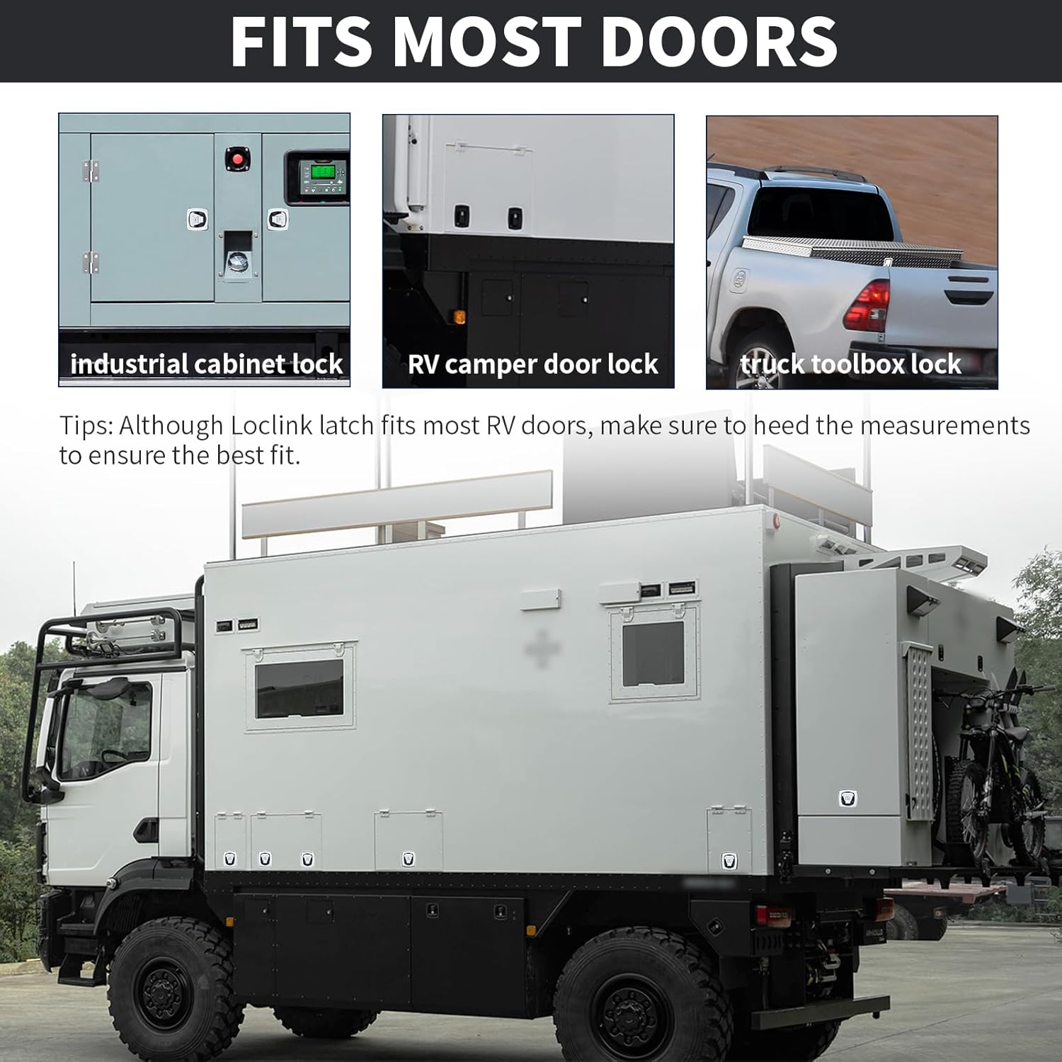 RV Tool Box Latch Replacement T-Handle Lock Single Point Flush Mount Foldable Camper Handle Lock, Trailer Door, Truck Bed Toolbox