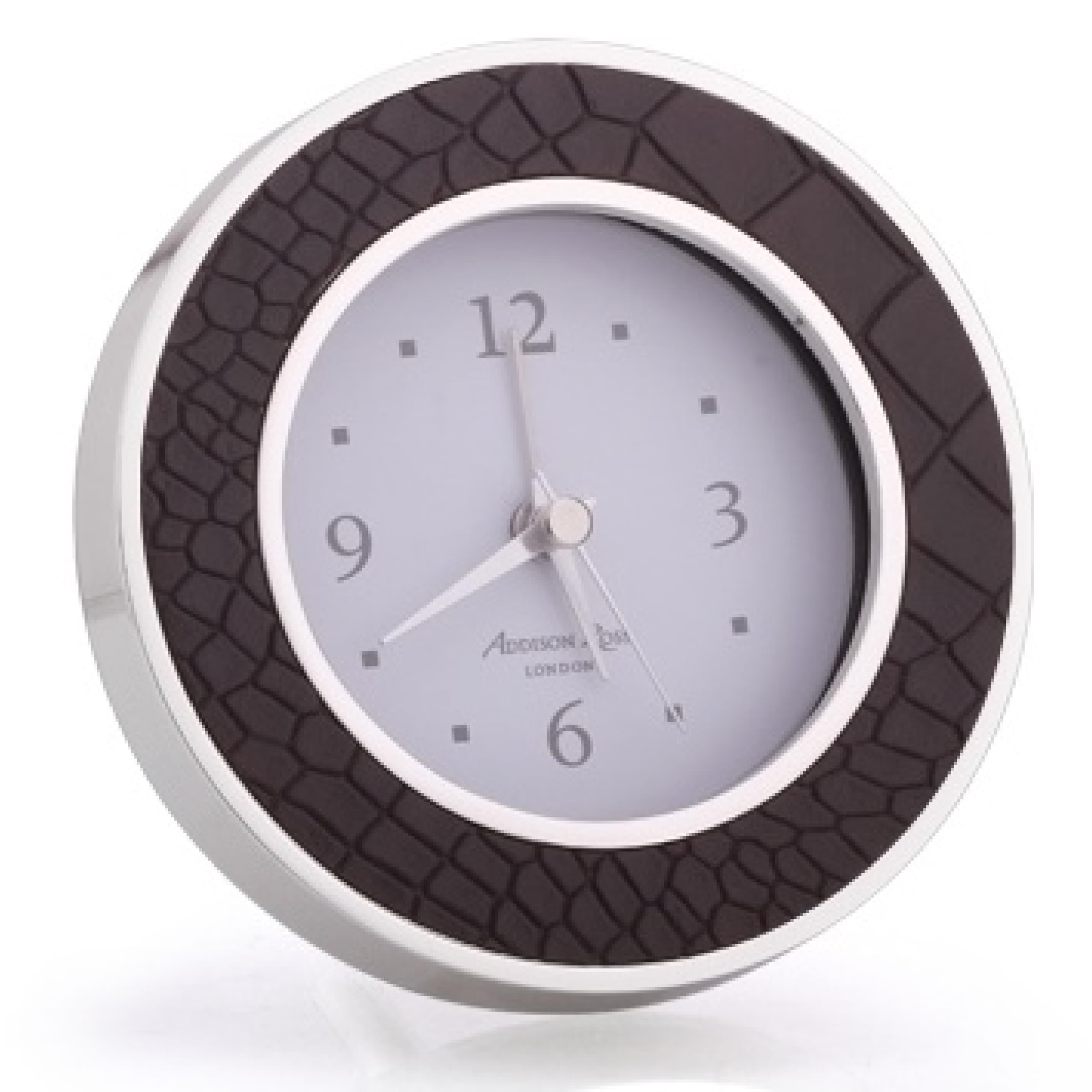 Addison Ross Ltd Uk Silver Choc Croc & Alarm Clock