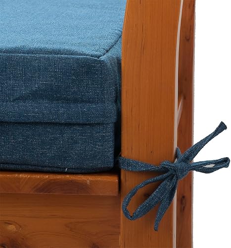 Miniatura 102 de FUNHOME Funda de cojín de banco para exteriores de 42 x 18 x 3 pulgadas, funda impermeable con cremallera y lazos, funda resistente a la Medalla