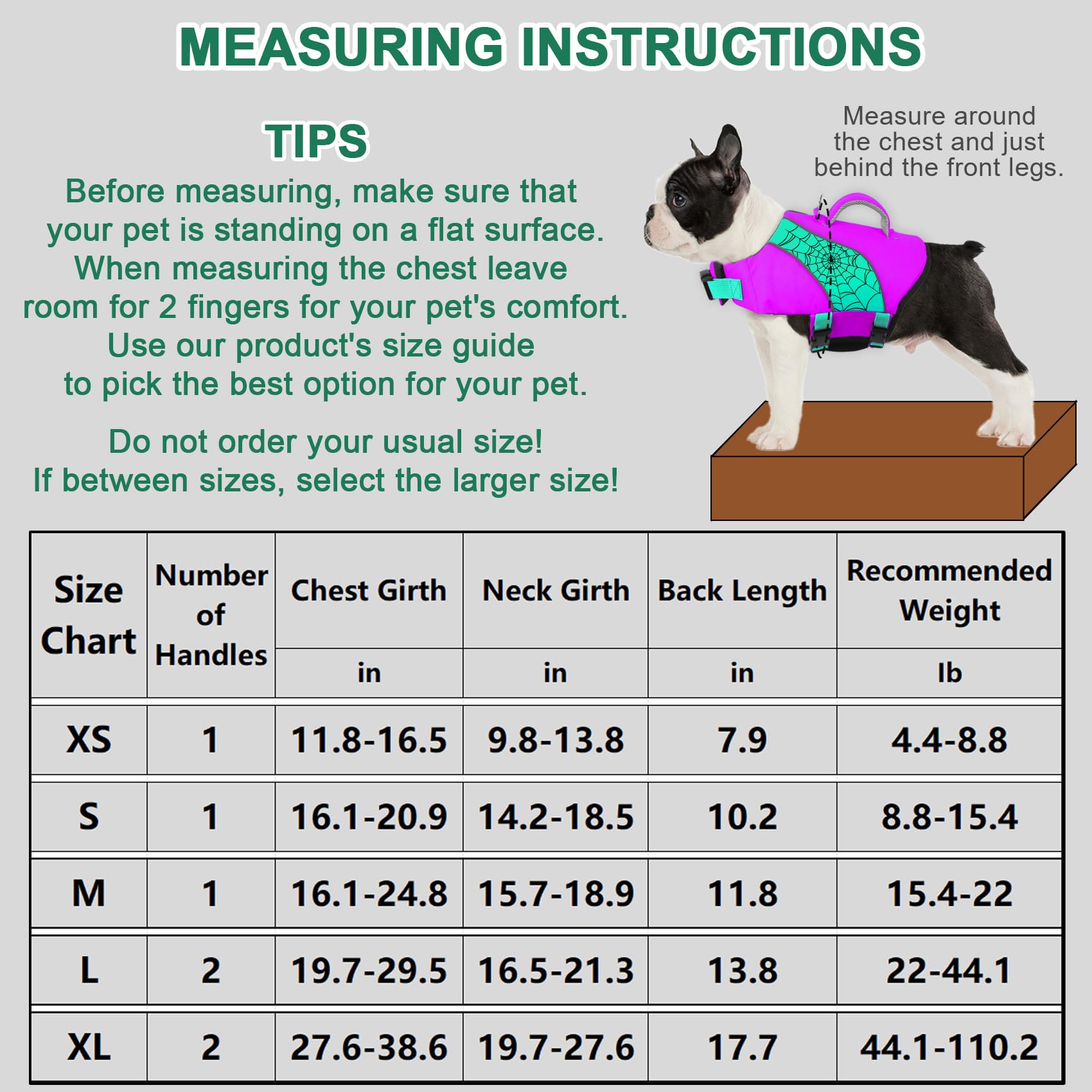 Fragralley Gilet de sauvetage pour chien avec flottabilité élevée, bandes réfléchissantes, poignée de sauvetage, réglage réglable, boucles à dégagement rapide, nylon résistant aux déchirures
