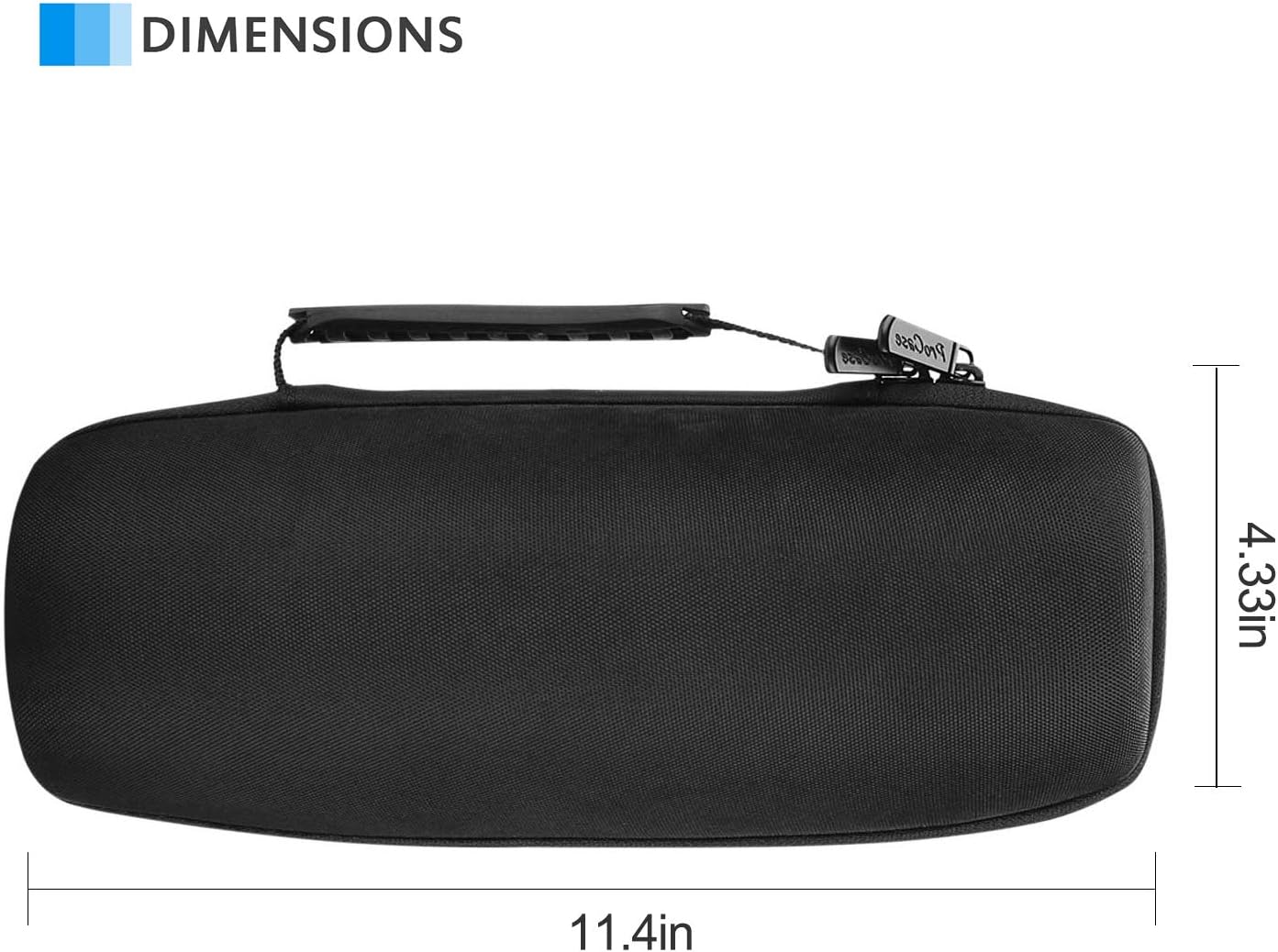 ProCase Carrying Case for JBL Charge 5 / Charge 4, Hard Travel Case Protective Bag for JBL Charge 5 Charge 4 Portable Waterproof Wireless Speaker, Fits USB Plug and Cable –Black