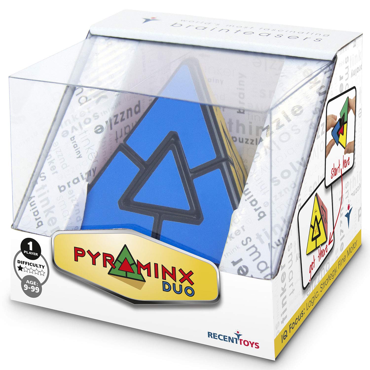 Meffert's Pyraminx Edge By Recent Toys, Colourful Twisty Brain Teaser Educational 3d Puzzle Triangle Fidget Toy Stress Relief Puzzle For Adults Kids Boys Girls Teenagers