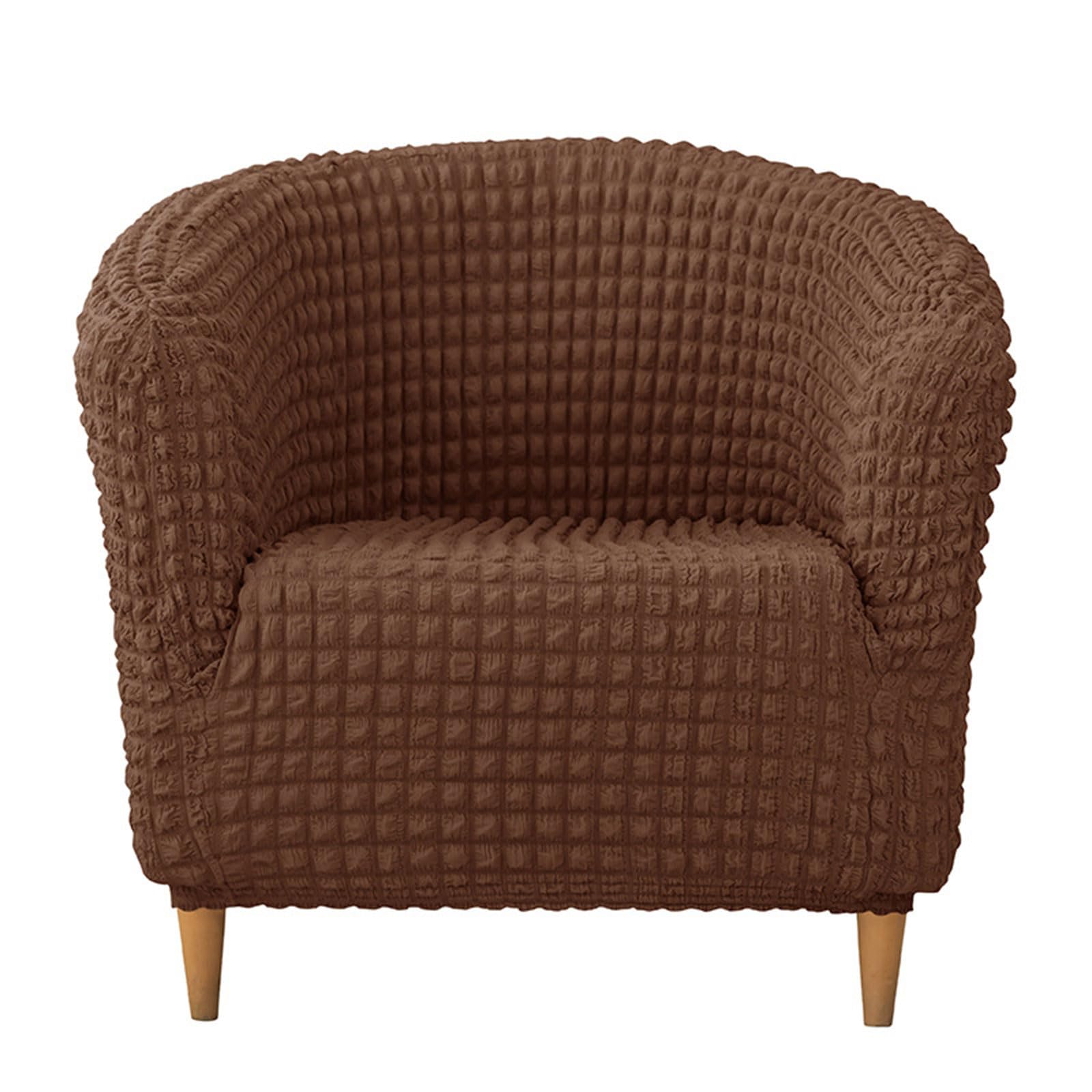 Tsophreniq Dark Brown Plaids Seersuckers Sofa Cover Room Stretch Sofa Slipcover For Armchair Cover Seats Corner Couch Thick Couch