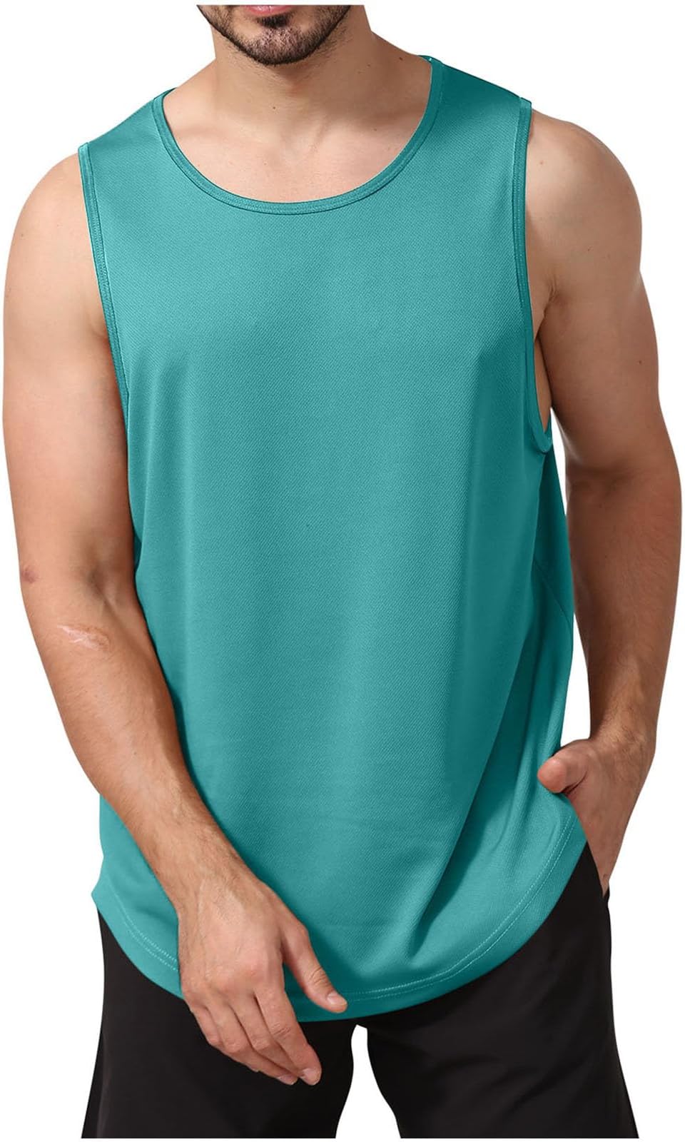 Vests for Men UK Fitness Tank Top Workout Activewear Gym Vests Basketball T-Shirt Training Tee Summer T Shirt Wicking Wear Basic Clothing Relaxed Workwear Stretchy Sportswear Breathable Clothes
