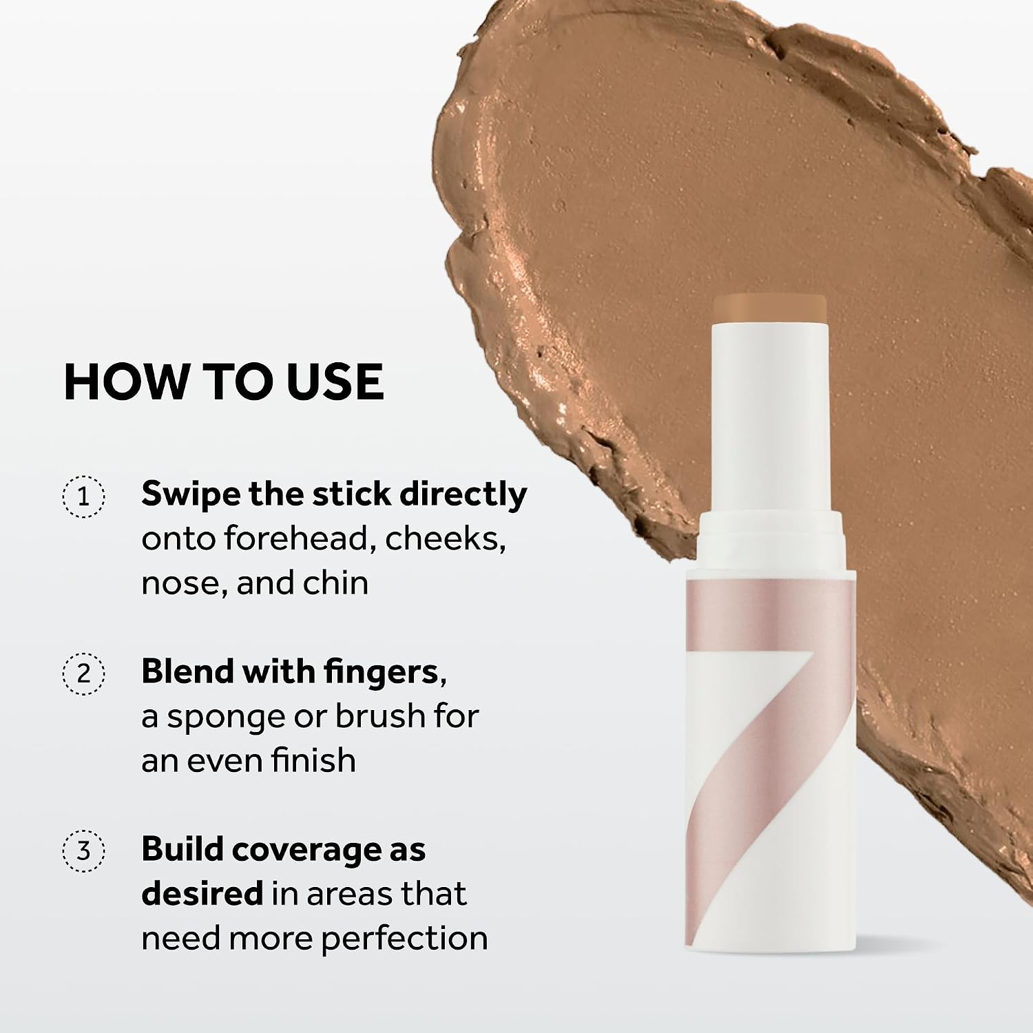 No7 Stay Perfect Foundation Stick - Bamboo - Non-Drying Makeup Foundation with Hydrating Squalene - Coverage for Up to 18 Hours (10g)