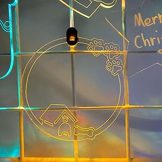 Custom Name Christmas Tree Lights,Custom Christmas Tree Lights,Christmas Decoration with Personalized First Name Tree Decoration,Acrylic Light Up Christmas Ornaments. (C)