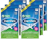 Vista 1 de DenTek Triple Clean Advanced Clean - Púas de hilo dental, sin roturas y sin triturar, 90 unidades, paquete de 6