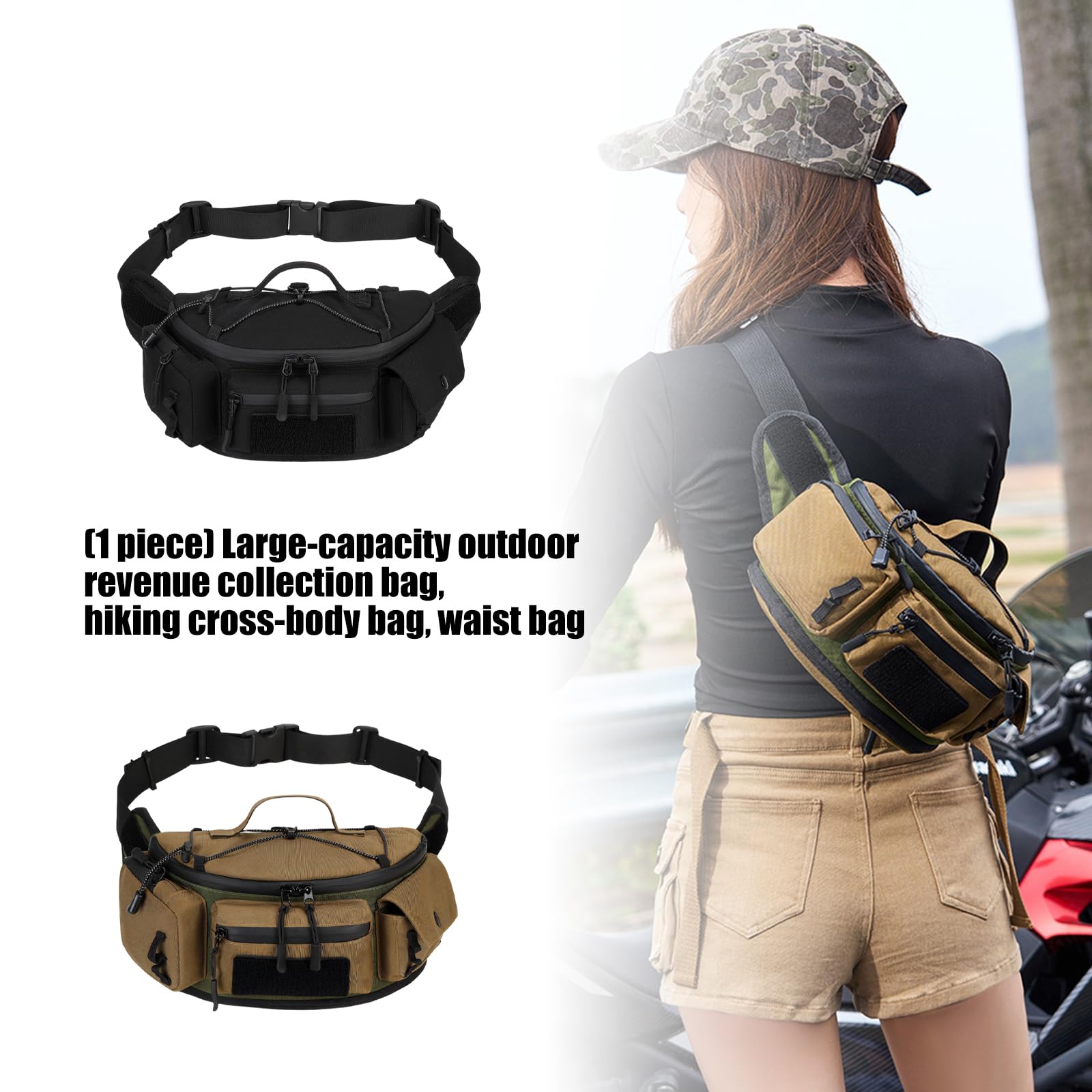 Grand de Ceinture Utilitaire, Conception de bandoulière Interchangeable, Excellent pour Le Jogging, la Salle de Sport, Les activités extérieures, de Ceinture de Cyclisme Polyvalent