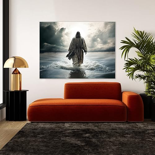 Vista 3 de Sense Canvas Jesús 1 - Lienzo decorativo para decoración del hogar, póster de pared XL, 48 x 36 / 1.5 pulgadas Jesús 1,Jesús 17,Jesús 18,Jesús