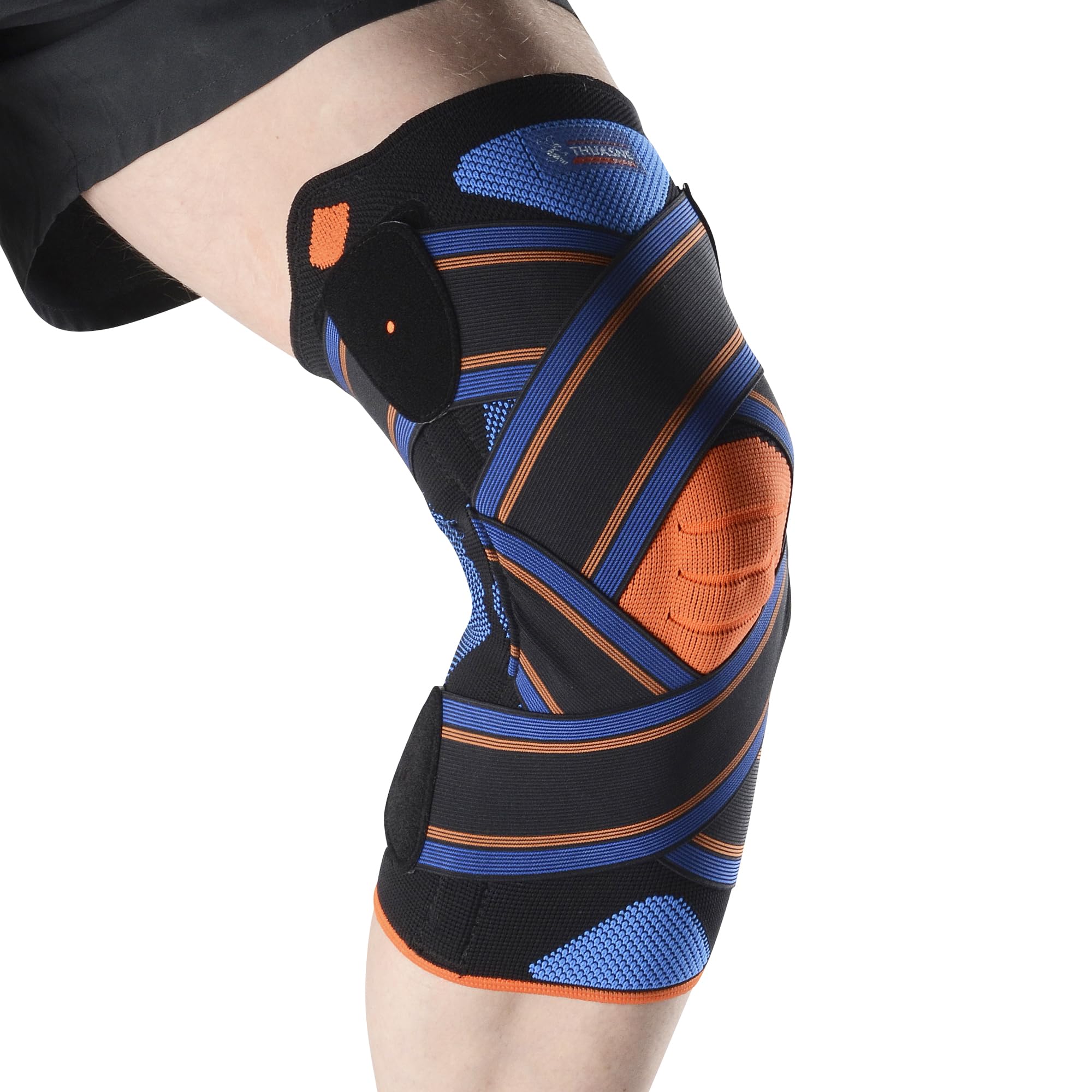 Thuasne Sport - Genouillère Strapping Novelastic - Genou Instable ou Douloureux - Maintien Latéral, Tricot de Forme Anatomique - Indice de Maintien 3/​3 - Dispositif Médical CE - Taille M