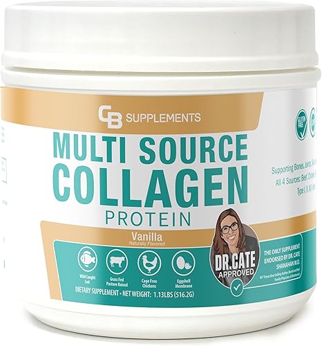 Vista 7 de CB Supplements Proteína multicolágeno – Colágeno hidrolizado para la salud de las articulaciones, la piel, el intestino, el cabello y las uñas