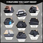 Lykus HC-5120 Waterproof Hard Case with Wheels and Customizable Foam, Interior Size 51.6x28.8x18.5 cm, Suitable for Camera, Lens, Drone, Mic, Flashlight, Projector, Electronics, Tools, and More