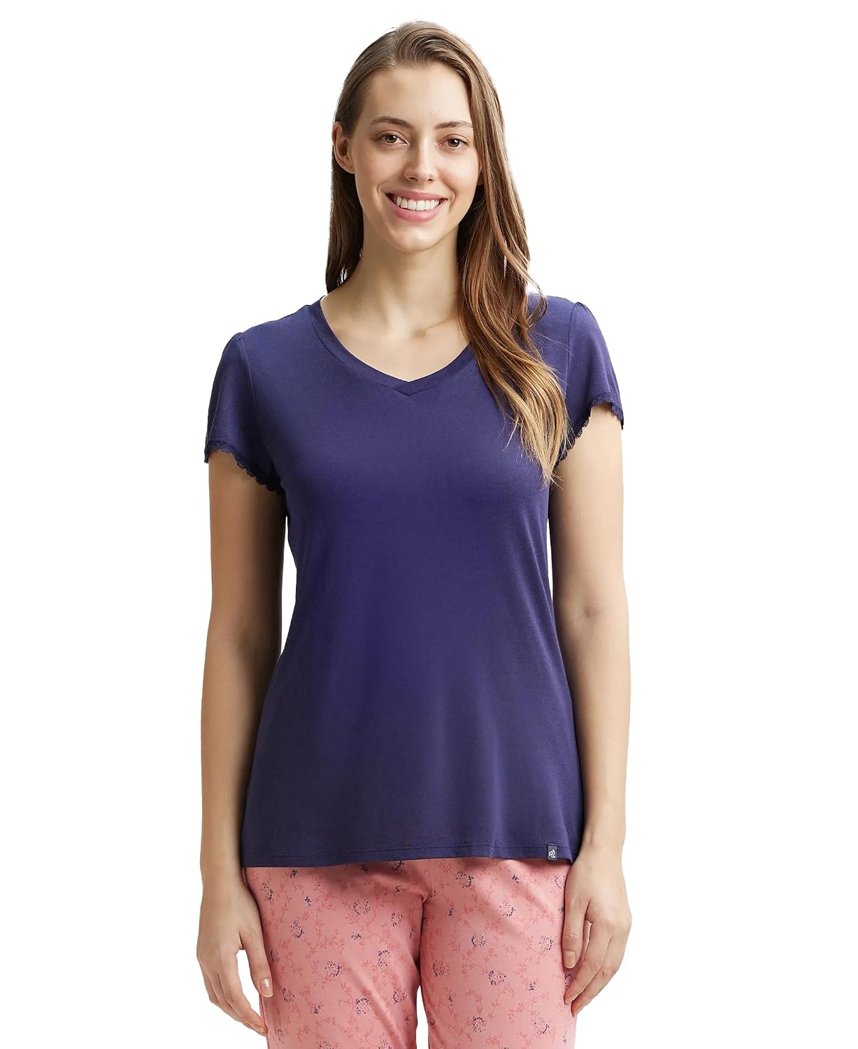Jockey RX12 Women's Micro Modal Cotton Relaxed Fit Solid V Neck Half Sleeve T-Shirt with Lace Trim On Sleeves - Review, Price and Buying Guide