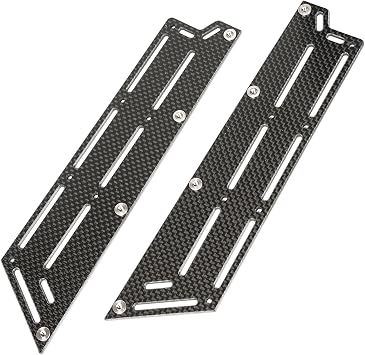 Carbon Fiber Side Skirts AR320189 for ARRMA 1/8 Typhon 6S 3mm Durable Side Guard Protection,Body Side Panel Chassis Cover,Skid Plate Protect-2.3 * 9.8 * 0.12 inches