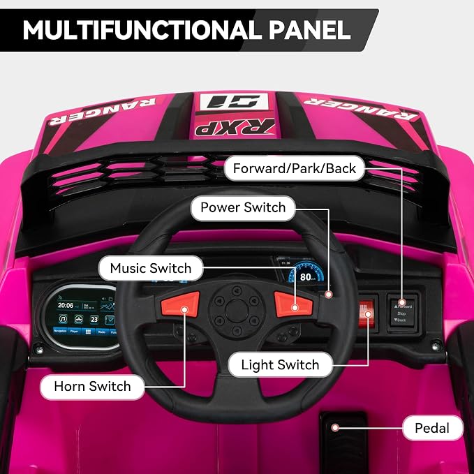 TOBBI coche eléctrico para niños 12V, camión todoterreno miniatura 7