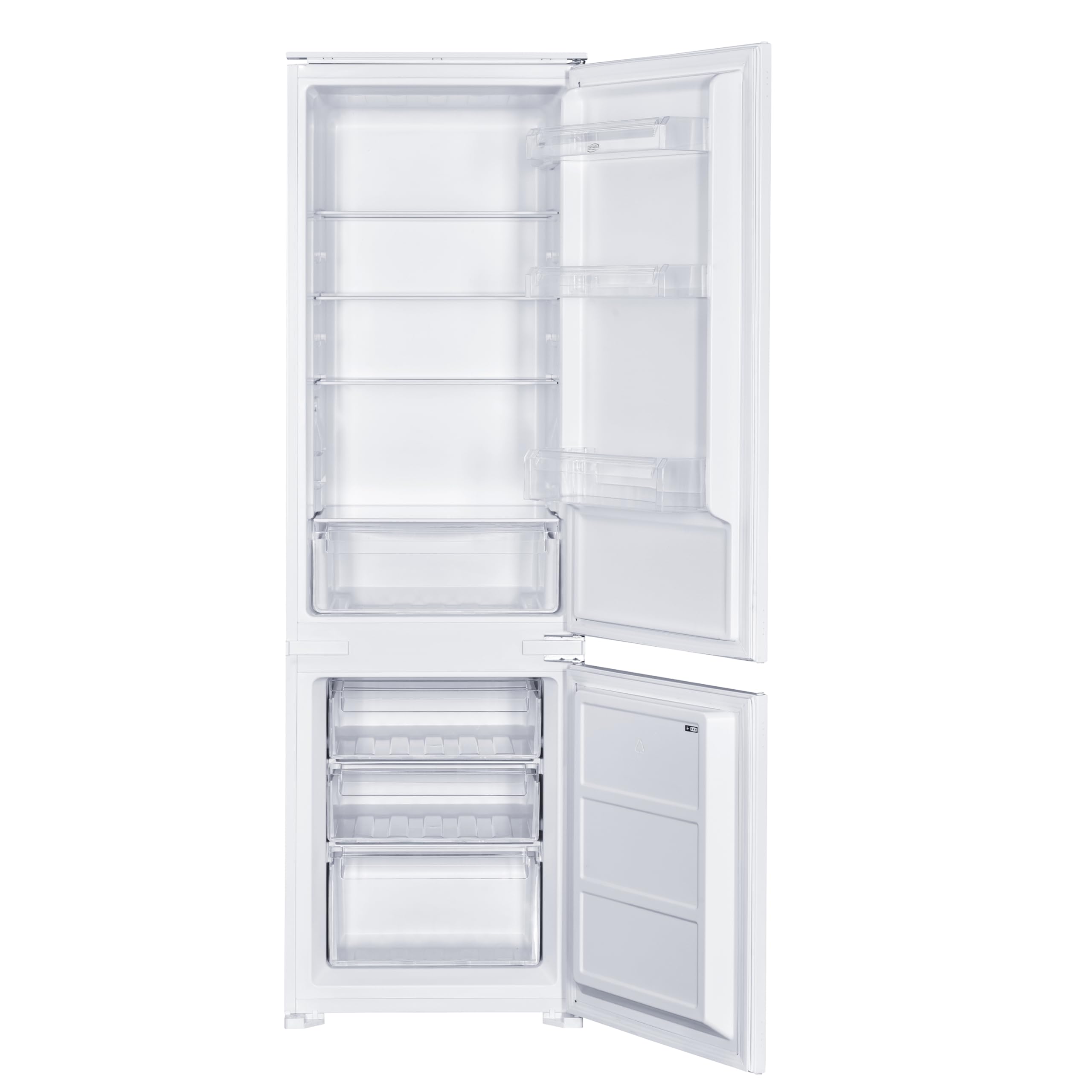 Frigorifero Combinato da Incasso Daya DCBI34SL2EB0, 249 Litri, Classe E, 39 dB, Congelatore 4 Stelle