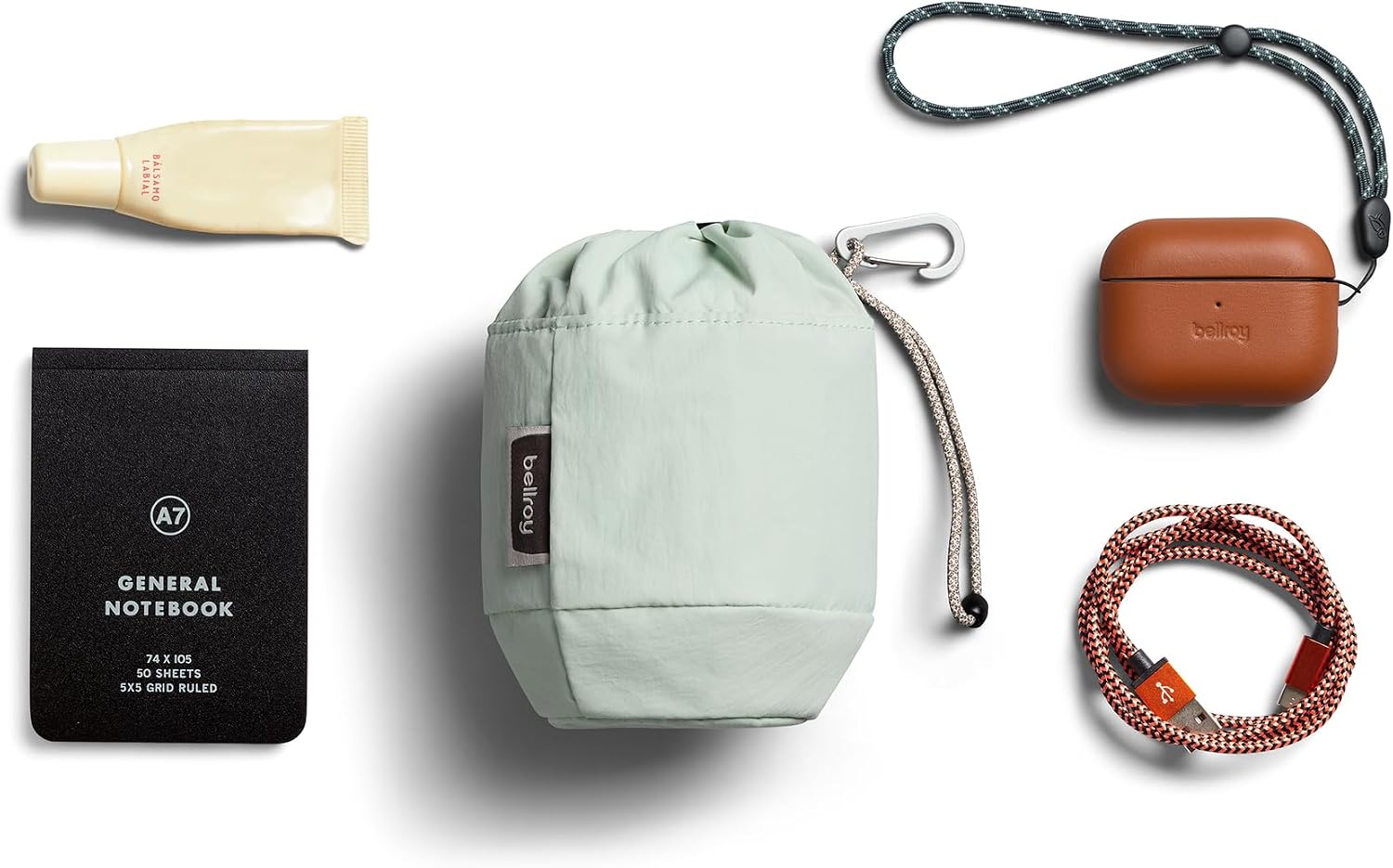 Bellroy Cinch Pouch (Makeup and Travel Pouch, Made for Organizing and Attaching) - Seafoam