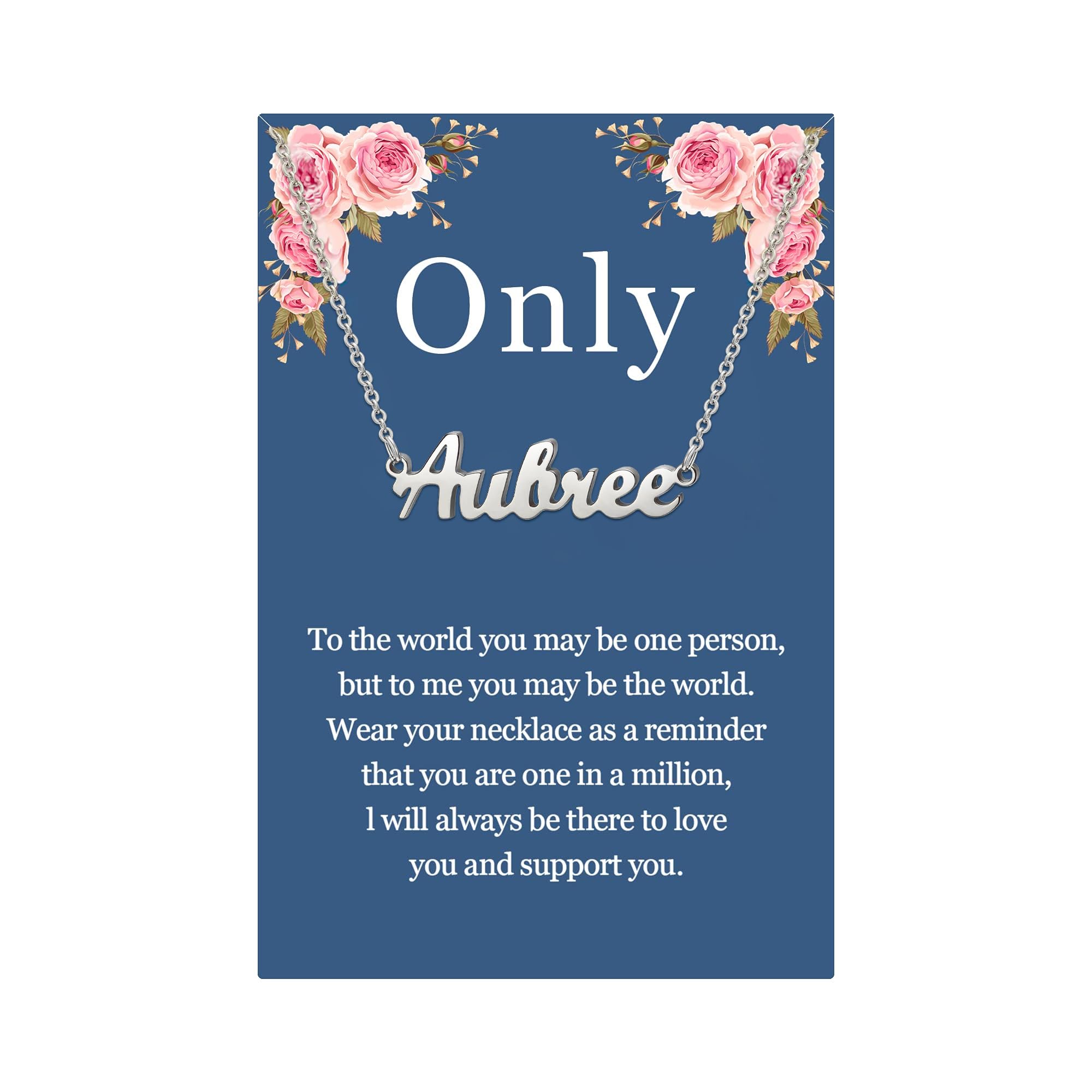 SANNYRAName Necklace Personalized, 18K Gold Plated Silver-plated Customized Nameplate Necklaces Jewelry Gifts for Women