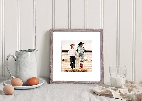 Vista 103 de Yaetm Portarretratos de 12 x 12 pulgadas con paspartú para fotos de 8 x 8 pulgadas, juego de 9 marcos cuadrados de 12 x 12 pulgadas, marco blanco