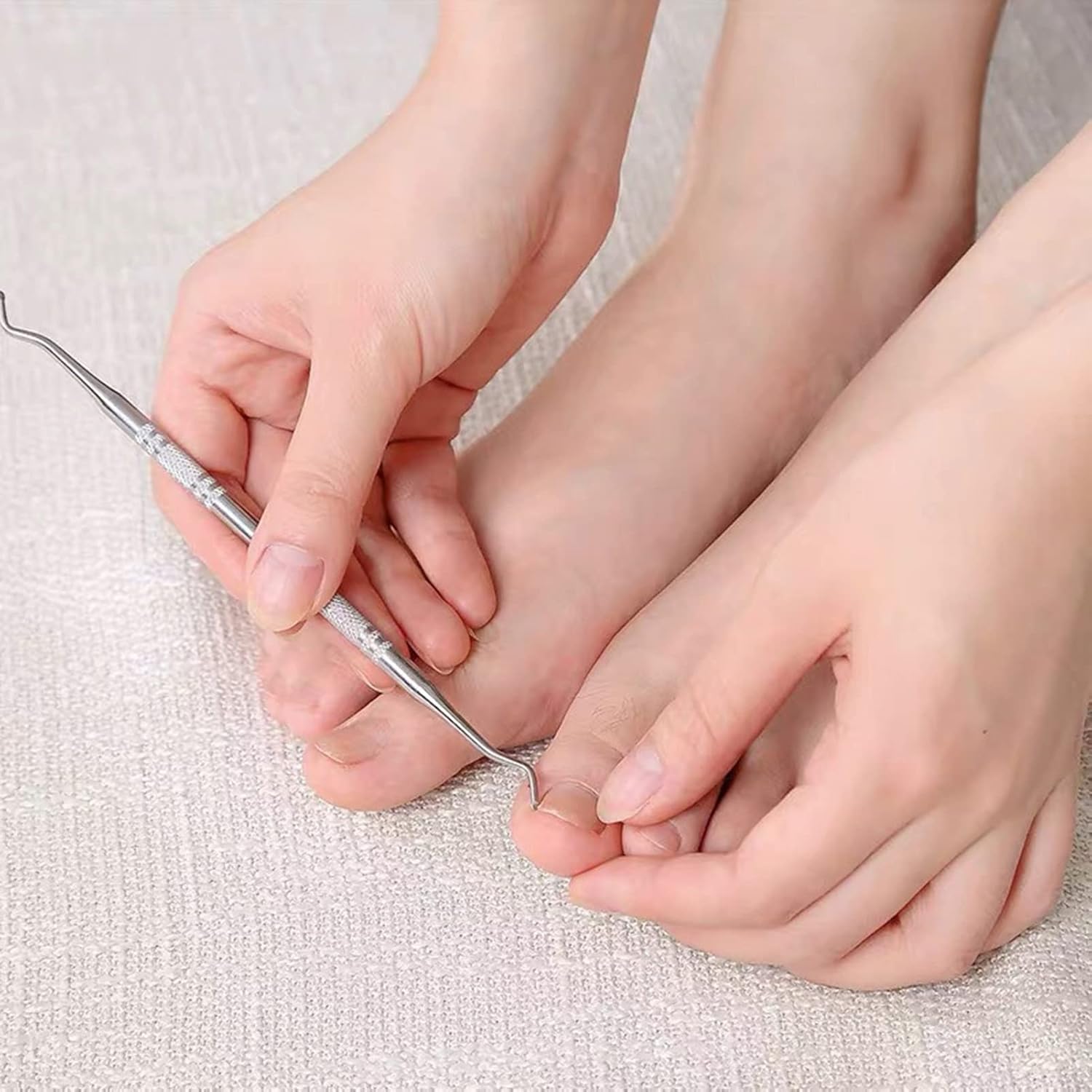 AMZDMH Ingrown Toenail File with Storage Box,100% Stainless Steel Ingrown Toenail Tool including 6 Pieces Toenail Knife Set,and Portable Foot Grooming Kit Manicure Tools,Silver,7*1.4*0.7 : Beauty & Personal Care