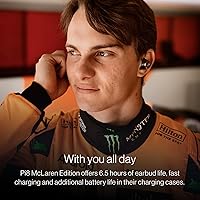 Vista 6 de Bowers & Wilkins Pi8 McLaren Edition - Auriculares inalámbricos, auriculares Bluetooth intrauditivos con chipset Qualcomm y aptX sin pérdida