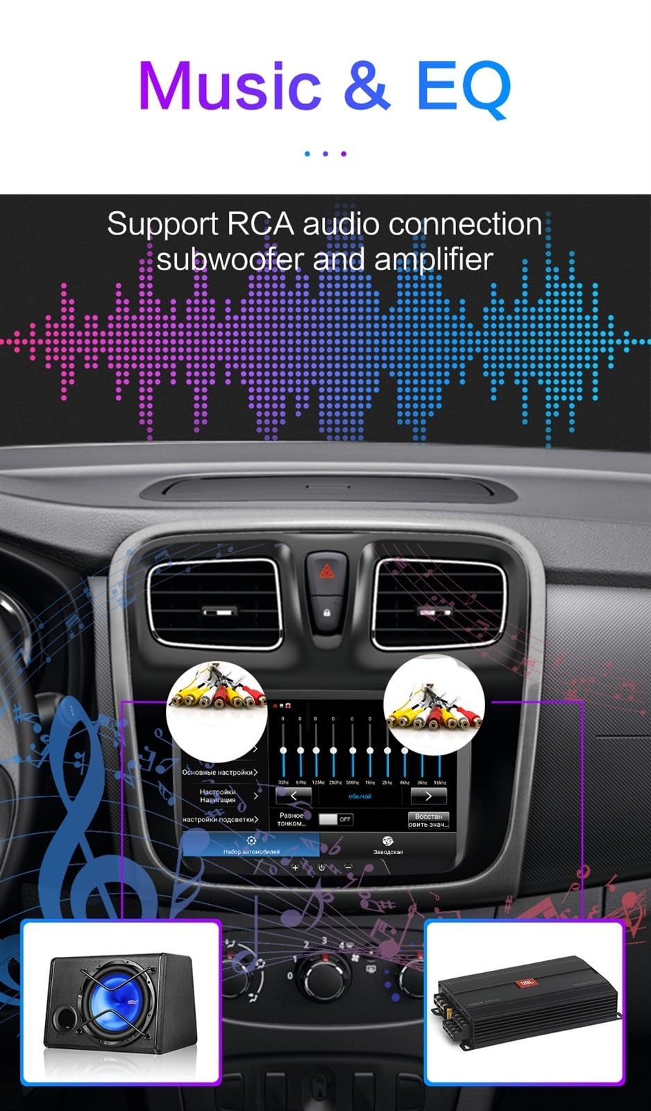 Radio samochodowe 2 Din z Androidem, dla Dacia, Sandero