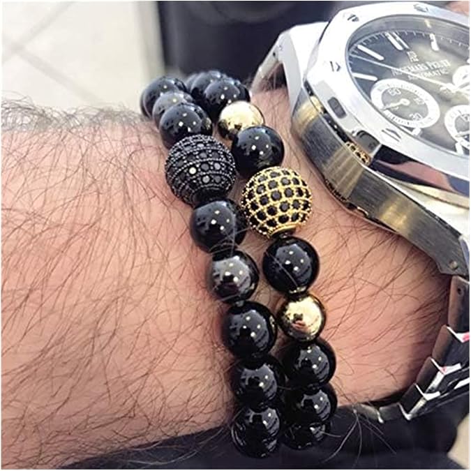 Bracelets Men's Bracelets Women Gift Fashion Geometric Bracelets Men Classic Fashion Stone Bead Charm Bracelets Bangles Beaded