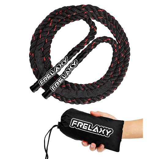 Jump Rope 1LB, Weighted Jump Rope for beginners, Heavy Jump Ropes for Fitness, Total Body Workouts, Weight Loss, Strength Training, Compact Skipping Rope for Home Gym Workout Equipment