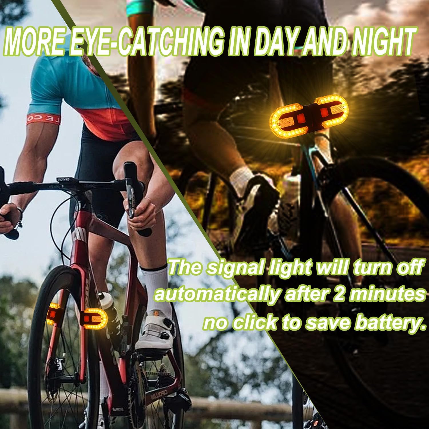 Turn Signals for Bike, USB Charging Bike Tail Light Remote Control Bike Rear Lights Split/Integrated 5 Modes Waterproof Strobe Front and Rear Bicycle