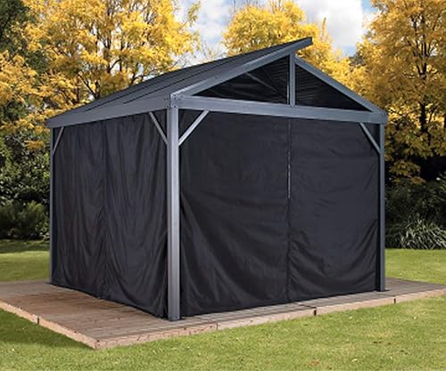 Miniatura 4 de Sojag 135-8163919 Cortinas de privacidad Sanibel, 10 x 10 pies, color negro