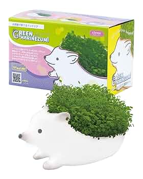 #114　ミントグリーン＊ハリネズミ＊クローバー＊シャカシャカキーホルダー 114ミントグリーン＊ハリネズミ＊クローバー＊シャカシャカ