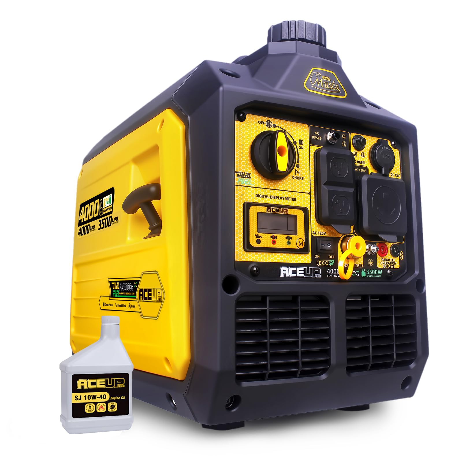 Aceup Energy 4000-Watt Dual Fuel Inverter Generator